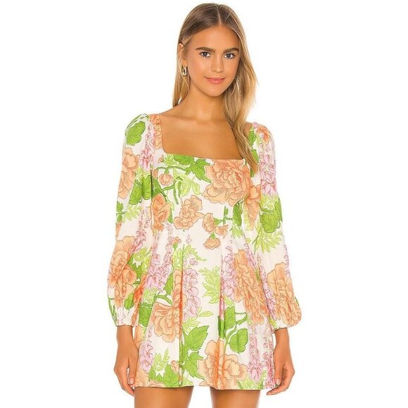 Song of Style Gretchen Mini Dress in Wallpaper Multi size Small - Picture 1 of 9